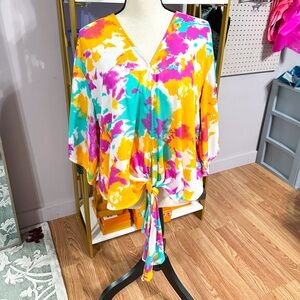 Adrienne Colorful Patterned Women's Top!